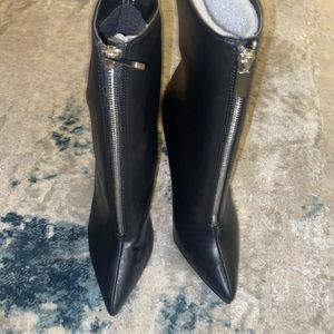 Shoe dazzle heeled boots, black, 10